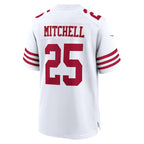 Elijah Mitchell San Francisco 49ers Nike Player Game Jersey - White/Scarlet