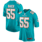 Jerome Baker Miami Dolphins Nike Game Jersey - Aqua