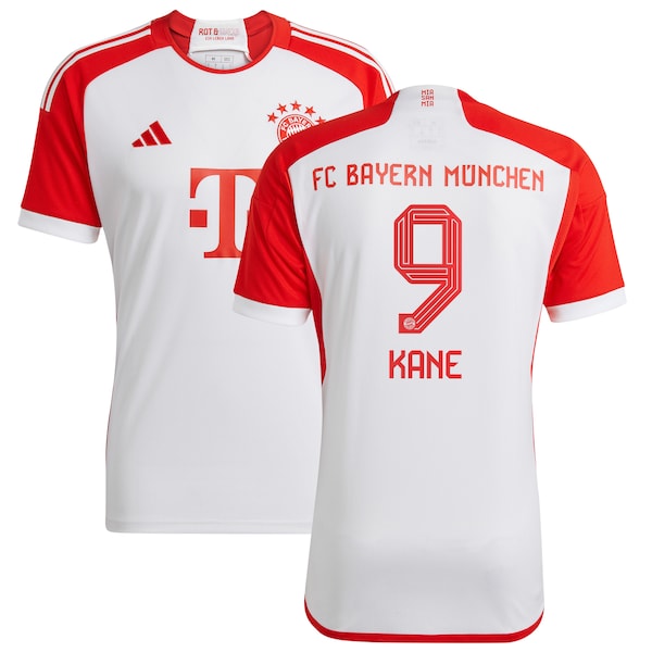 Harry Kane Bayern Munich adidas 2023/24 Home Replica Player Jersey - White/Green
