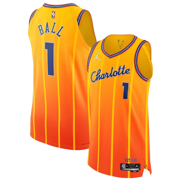 LaMelo Ball Charlotte Hornets Jordan Brand Unisex 2025/26 Authentic Jersey - City Edition - Orange