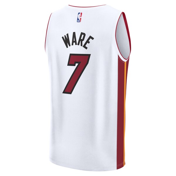Kel'el Ware Miami Heat  Fast Break Replica Player Jersey - Association Edition - White