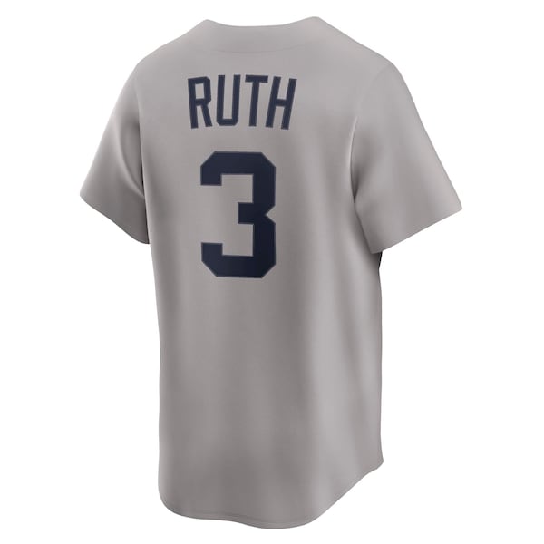 Babe Ruth New York Yankees Nike Throwback Cooperstown Collection Limited Jersey - Gray