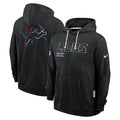 Detroit Lions Nike Tall 2025 NFL Crucial Catch Sideline Standard Issue Dri-FIT Hoodie - Black