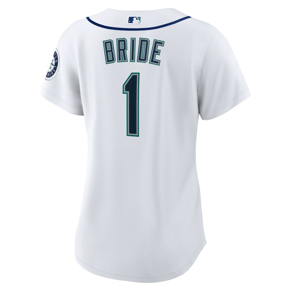 Seattle Mariners Nike Women's #1 Bride Home Replica Jersey - White