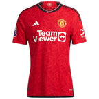 Aaron Wan-Bissaka Manchester United adidas 2023/24 Home Authentic Player Jersey - Red/Green
