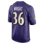 Owen Wright Baltimore Ravens Nike Team Game Jersey -  Purple