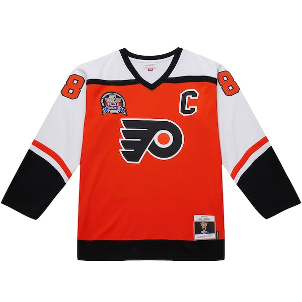 Eric Lindros Philadelphia Flyers 1996-97 Power Play Jersey - Orange/White