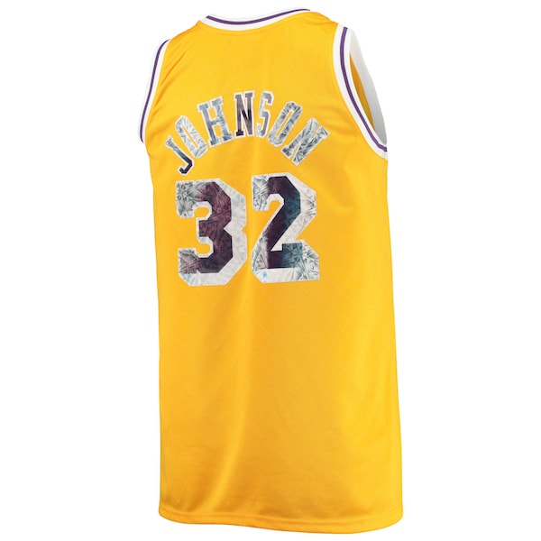 Magic Johnson Los Angeles Lakers Big & Tall 1984/85 NBA 75th Anniversary Diamond Swingman Jersey - Gold
