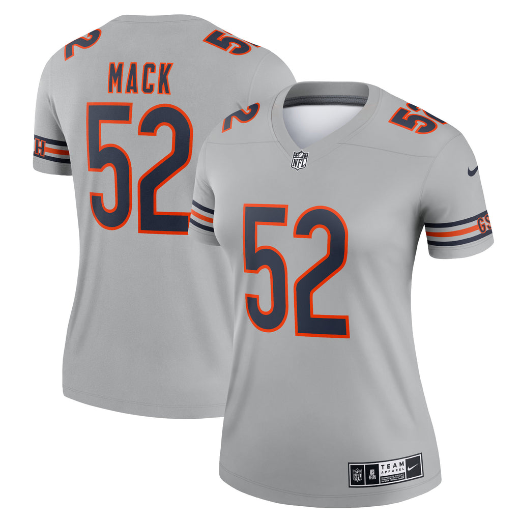 Khalil Mack Chicago Bears Nike Women's Inverted Legend Jersey - Gray