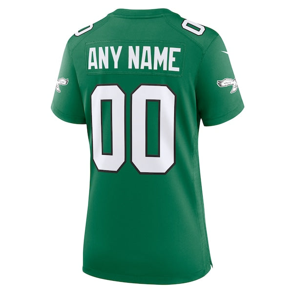 Philadelphia Eagles Nike Women's Alternate Custom Game Jersey - Kelly Green