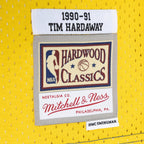Tim Hardaway Golden State Warriors Hardwood Classics 1990/91 Split Swingman Jersey - Royal/Gold