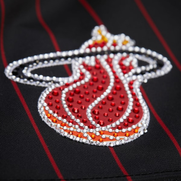 Dwyane Wade Miami Heat  x DANNIJO Women's Cropped Football Fashion Jersey - Black