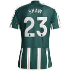 Luke Shaw Manchester United adidas 2023/24 Away Replica Player Jersey - Green/Red
