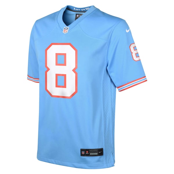 Will Levis Tennessee Titans Nike Youth Oilers Throwback ALT2 Player Game Jersey - Light Blue