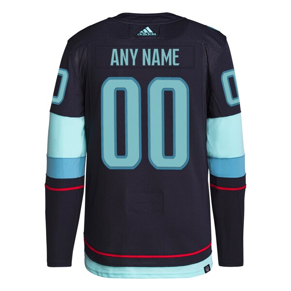 Seattle Kraken adidas  Home  Primegreen Authentic Custom Jersey - Navy