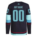 Seattle Kraken adidas  Home  Primegreen Authentic Custom Jersey - Navy