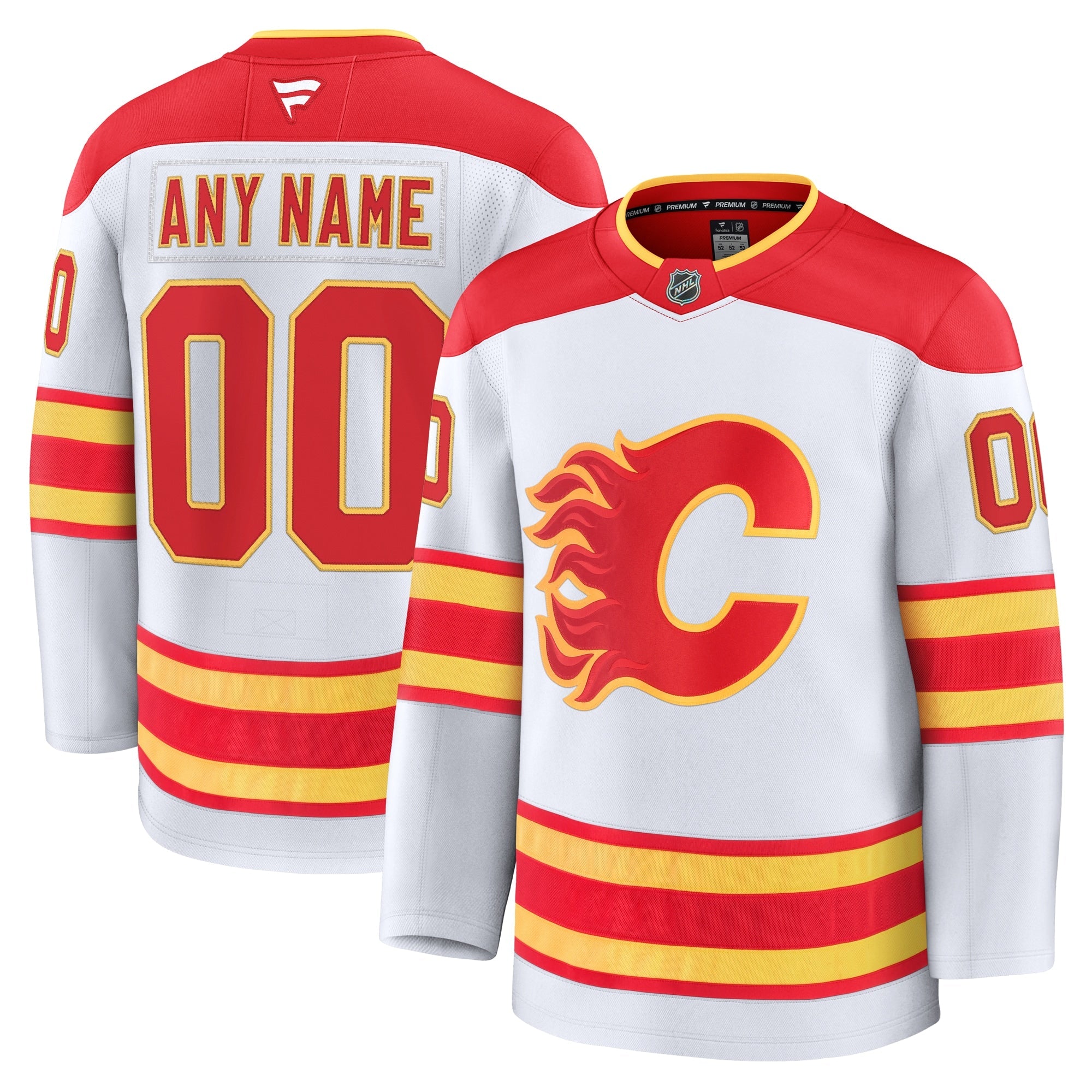 Calgary Flames  Alternate Premium Custom Jersey - Black/Red/White