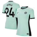 Reece James Chelsea Nike Women's 2023/24 Third Stadium Replica Player Jersey - Mint