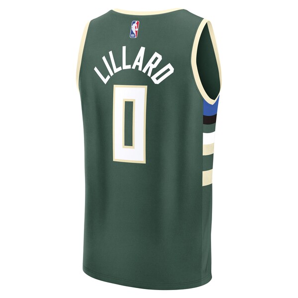 Damian Lillard Milwaukee Bucks  Fast Break Replica Player Jersey - Icon Edition - Hunter Green