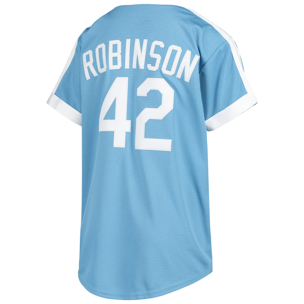Jackie Robinson Brooklyn Dodgers Nike Youth Alternate Cooperstown Collection Player Jersey - Light Blue