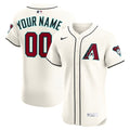Arizona Diamondbacks Nike Home Elite Custom Jersey - Cream