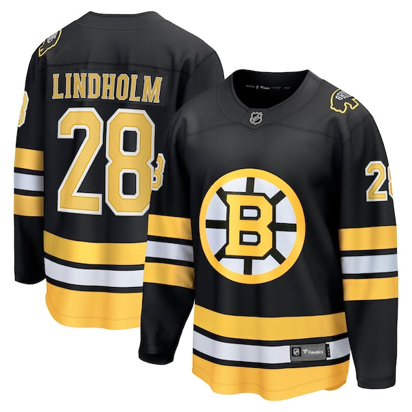 Elias Lindholm Boston Bruins  Home Breakaway Player Jersey - Black