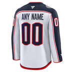Columbus Blue Jackets  Away Premium Custom Jersey - White/Navy