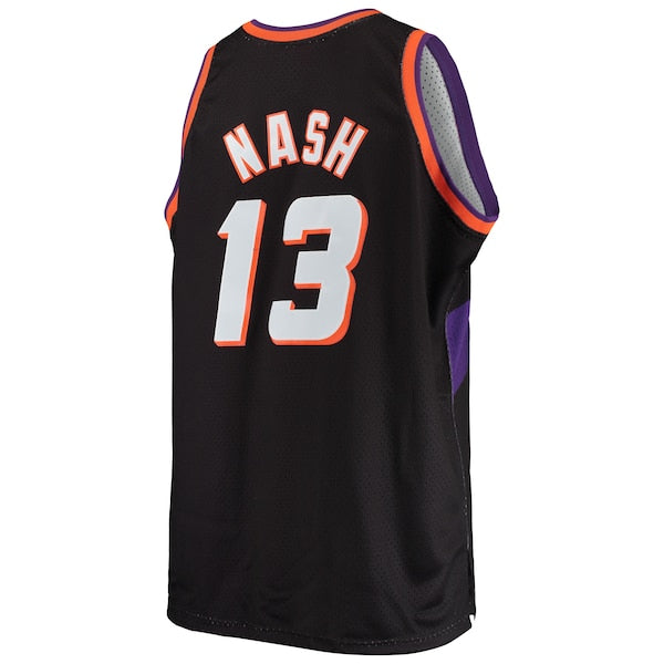Steve Nash Phoenix Suns 1996/97 Big & Tall Hardwood Classics Swingman Jersey - Black/White