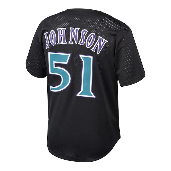 Randy Johnson Arizona Diamondbacks Youth Cooperstown Collection Mesh Batting Practice Jersey - Black