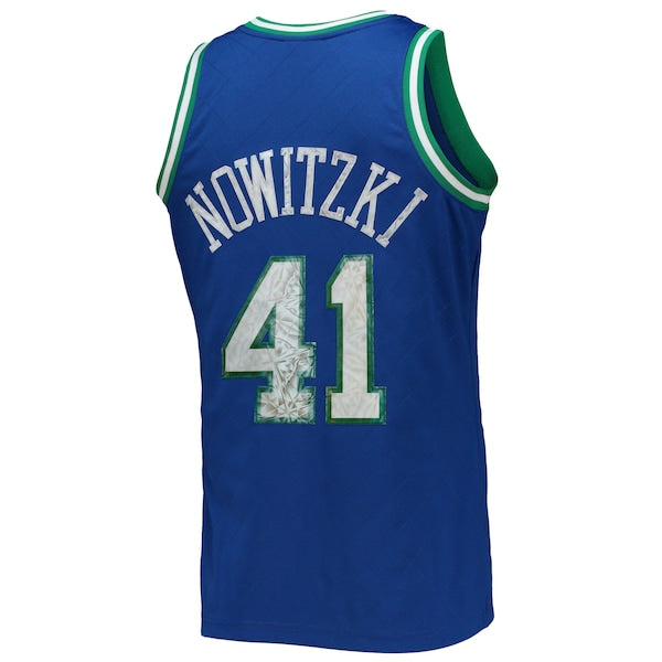 Dirk Nowitzki Dallas Mavericks 1998/99 Hardwood Classics NBA 75th Anniversary Diamond Swingman Jersey - Blue