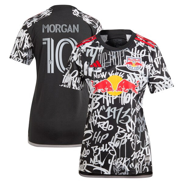 Lewis Morgan New York Red Bulls adidas Women's 2024 Freestyle Replica Player Jersey - Black