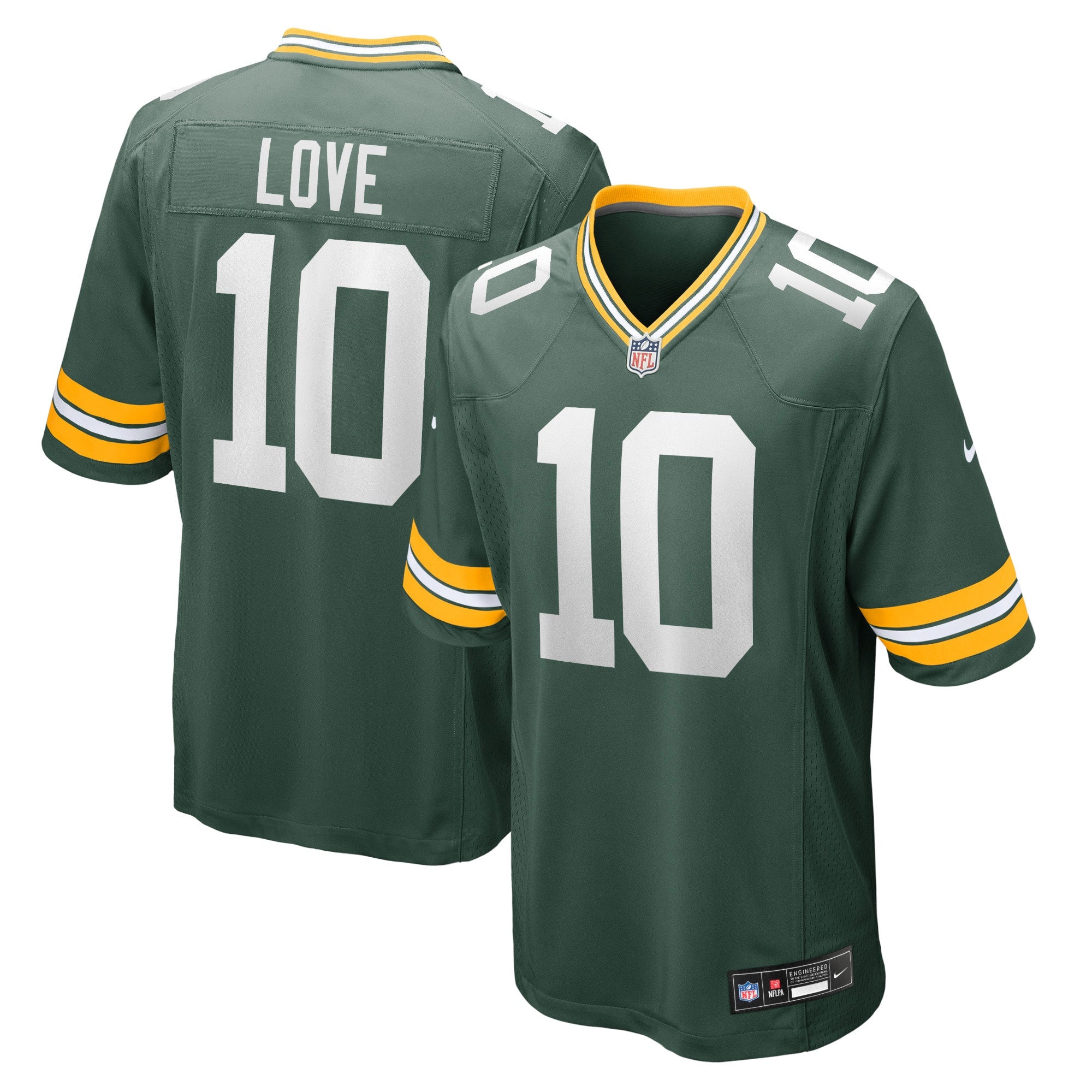 Jordan Love Green Bay Packers Nike  Game Jersey - White/Green