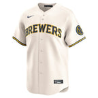 Milwaukee Brewers Nike Home Limited Jersey - Cream