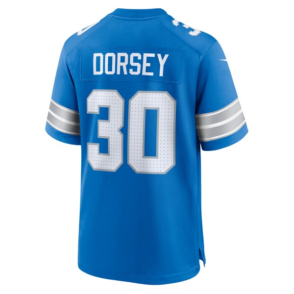 Khalil Dorsey Detroit Lions Nike Team Game Jersey -  Blue