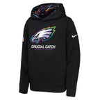 Philadelphia Eagles Nike Youth 2024 NFL Crucial Catch Pullover Hoodie - Black
