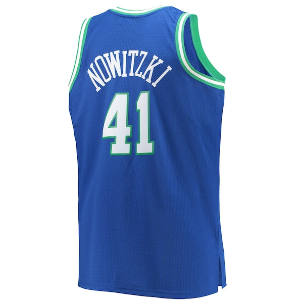 Dirk Nowitzki Dallas Mavericks Big & Tall 1998/99 Hardwood Classics Swingman Jersey - Blue