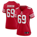 Zack Johnson San Francisco 49ers Nike Women's Team Game Jersey -  Scarlet