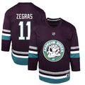 Trevor Zegras Anaheim Ducks Preschool 30th Anniversary Replica Player Jersey – Purple