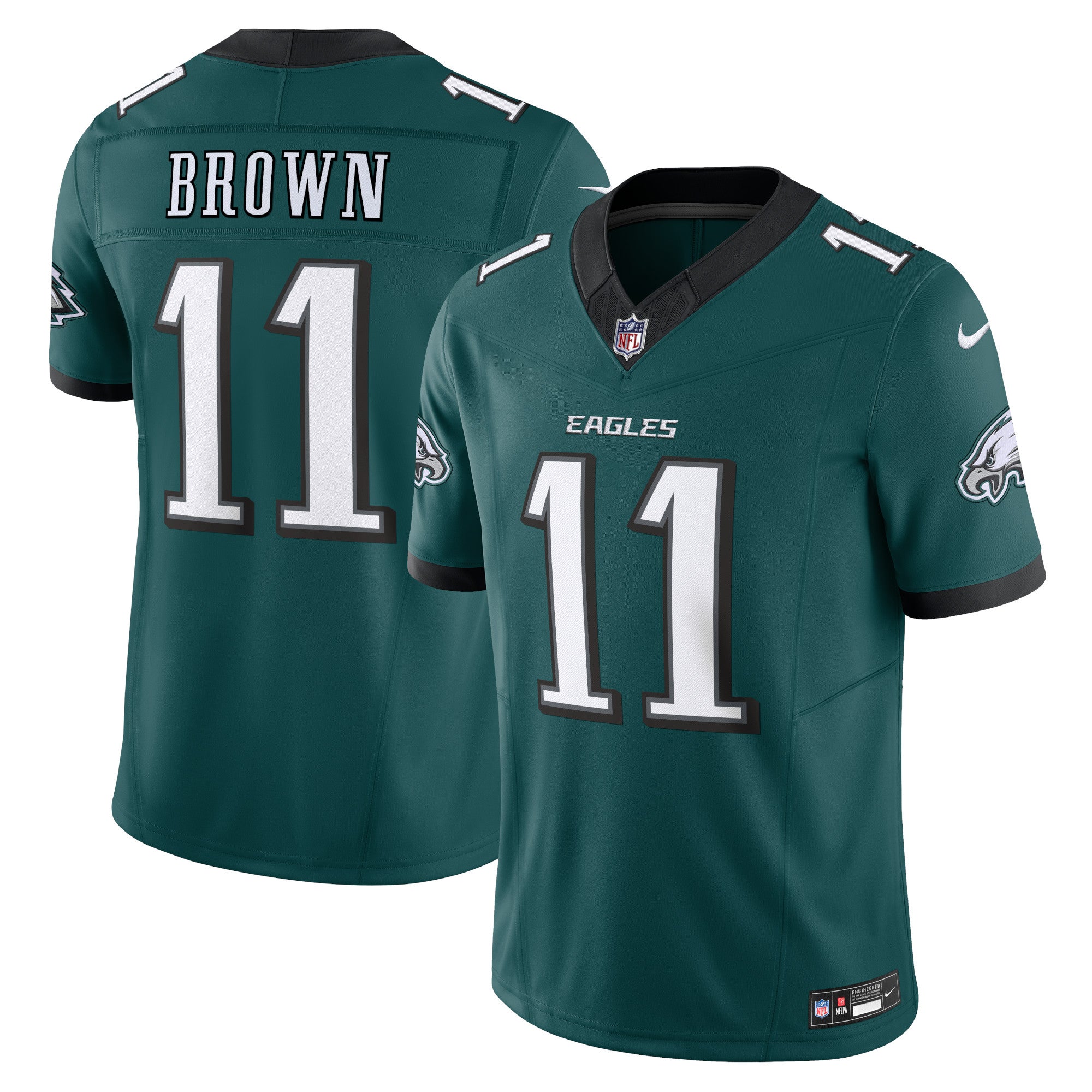 A.J. Brown Philadelphia Eagles Nike Alternate Vapor F.U.S.E. Limited Jersey - Black/Green/White