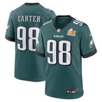 Jalen Carter Philadelphia Eagles Nike Super Bowl LIX Game Player Jersey - Midnight Green