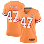John Lynch  Tampa Bay Buccaneers Nike Women's 50th Season Game Jersey - Creamsicle/Red