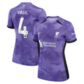 Virgil van Dijk Liverpool Nike Women's 2023/24 Third Stadium Replica Player Jersey - Purple