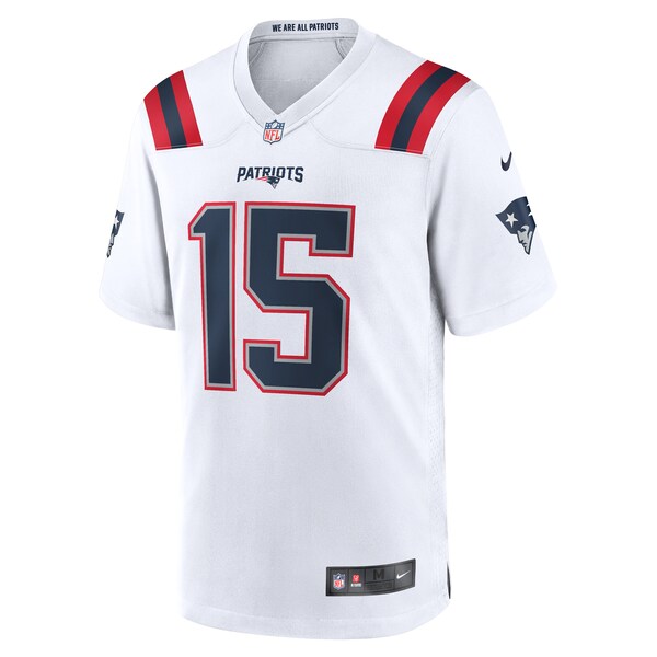 Ezekiel Elliott New England Patriots Nike Game Player Jersey - White/Navy/Red