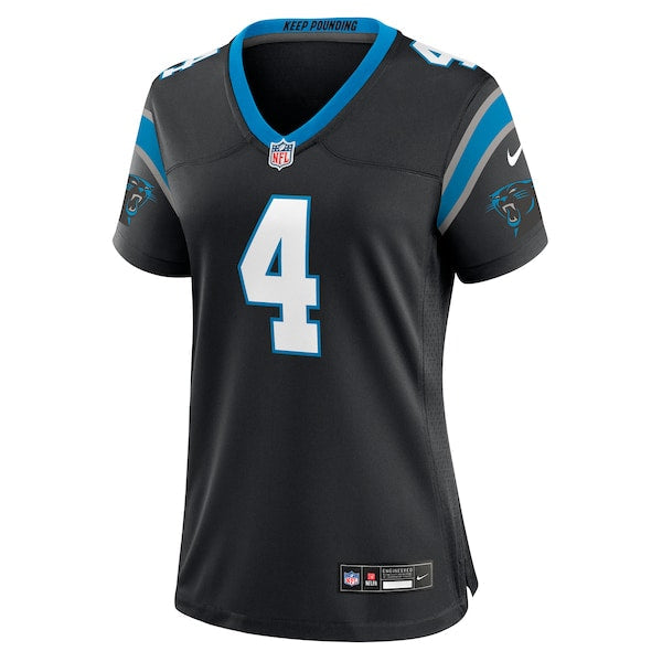 Tetairoa McMillan Carolina Panthers Nike Women's Team Game Jersey -  Black