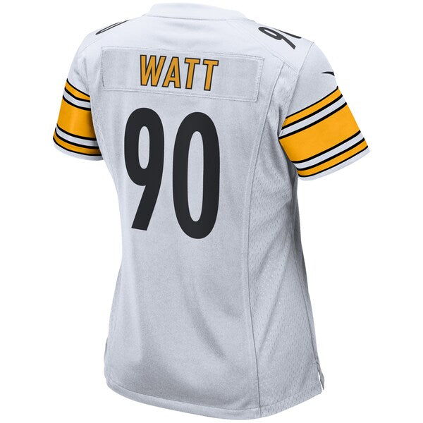 Women's Pittsburgh Steelers T.J. Watt Nike White Player Jersey - Black/Gold