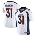 Justin Simmons Denver Broncos Nike Vapor Limited Jersey - White