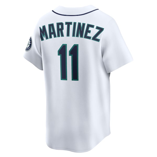 Men's Seattle Mariners Edgar Martinez Nike White Throwback Cooperstown Collection Limited Jersey