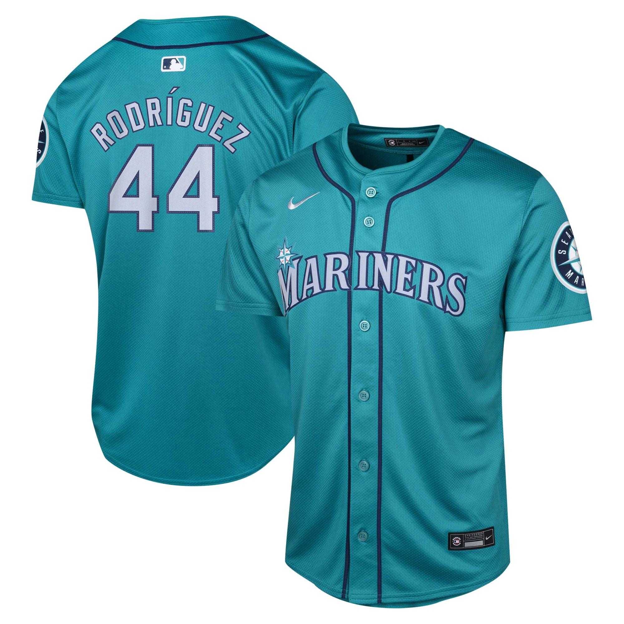 Julio Rodríguez Seattle Mariners Nike Youth Road Limited Player Jersey - Navy/Aqua/White