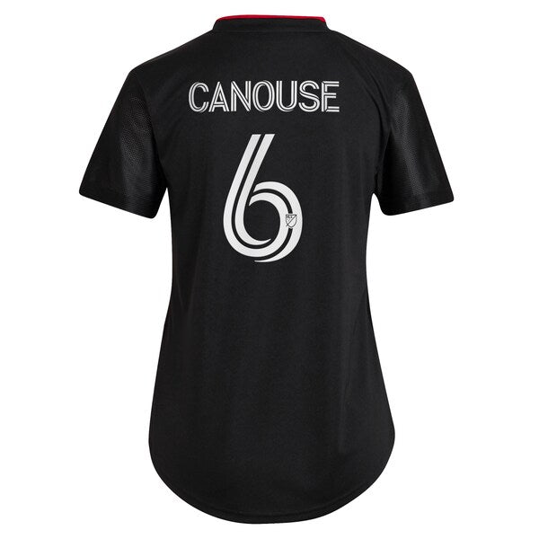 Russell Canouse D.C. United adidas Women's 2022 Black and Red Kit Replica Player Jersey - Black