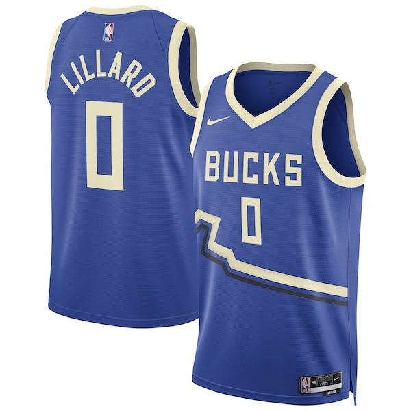 Damian Lillard Milwaukee Bucks Nike Unisex 2024/25 Swingman Player Jersey - City Edition - Royal